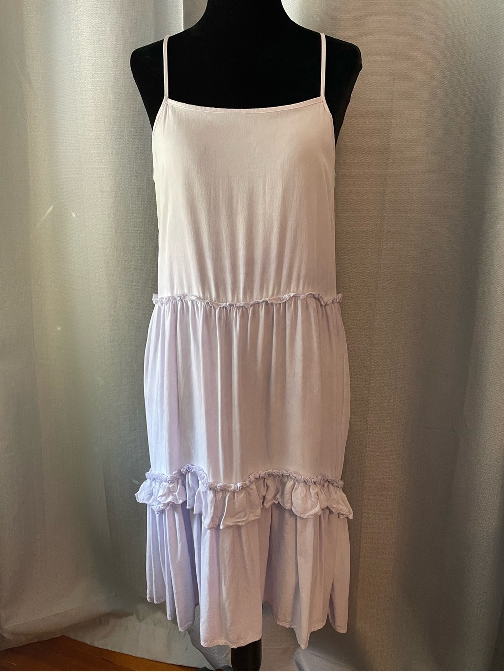 Art Class size 14/16 Soft Lavender Adjustable Spaghetti-Straps Tiered Dress